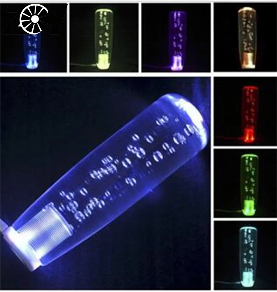 15 CM Universal Crystal Bubble LED LIGHT Gear Shift knob shifter shift gear Shifter Lever Fit For Honda Toyota Nissan Mitsubishi