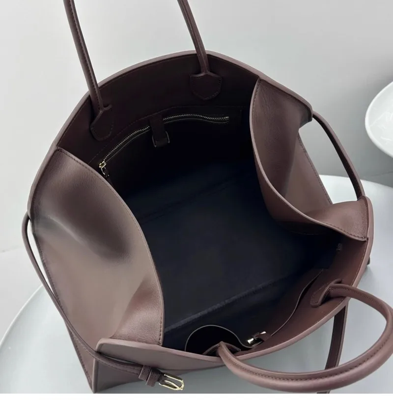 Tote Large Capacity Commuter Bag Cowhide Niche Shoulder Handbag Large Soft