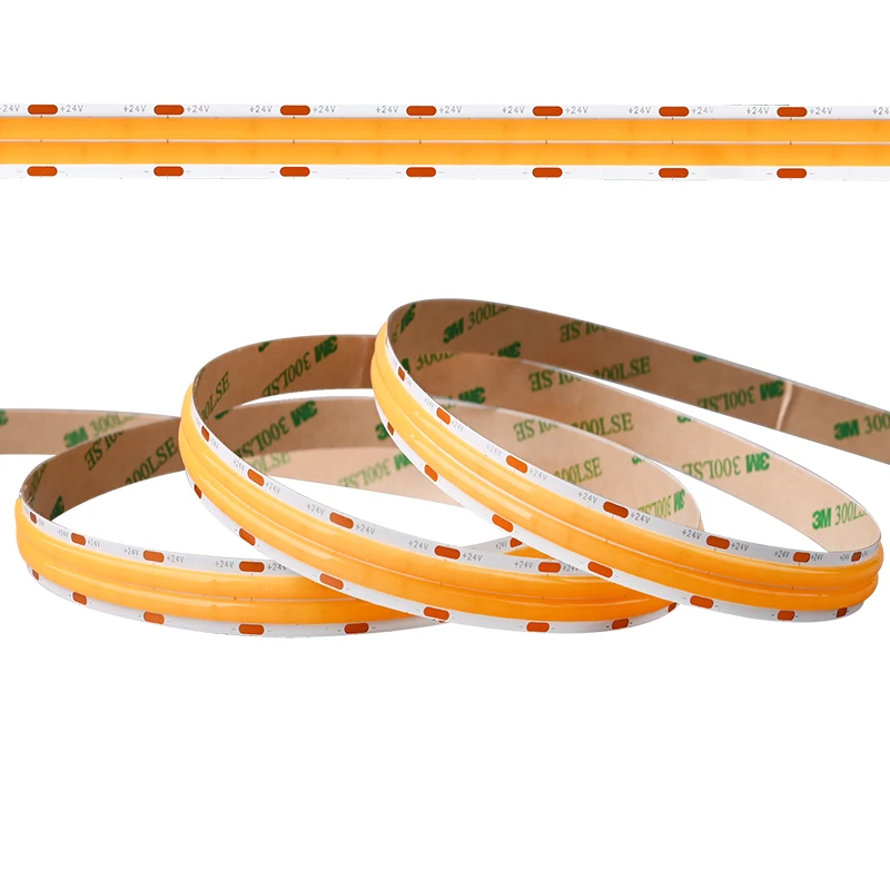 Superheller COB-LED-Streifen, 2000 lm/m, zweireihig, 600 LEDs/m, flexibel, dimmbar, LED-Band, RA90, 3000 K, 4000 K, 6500 K, 24 V, Küchenbeleuchtung