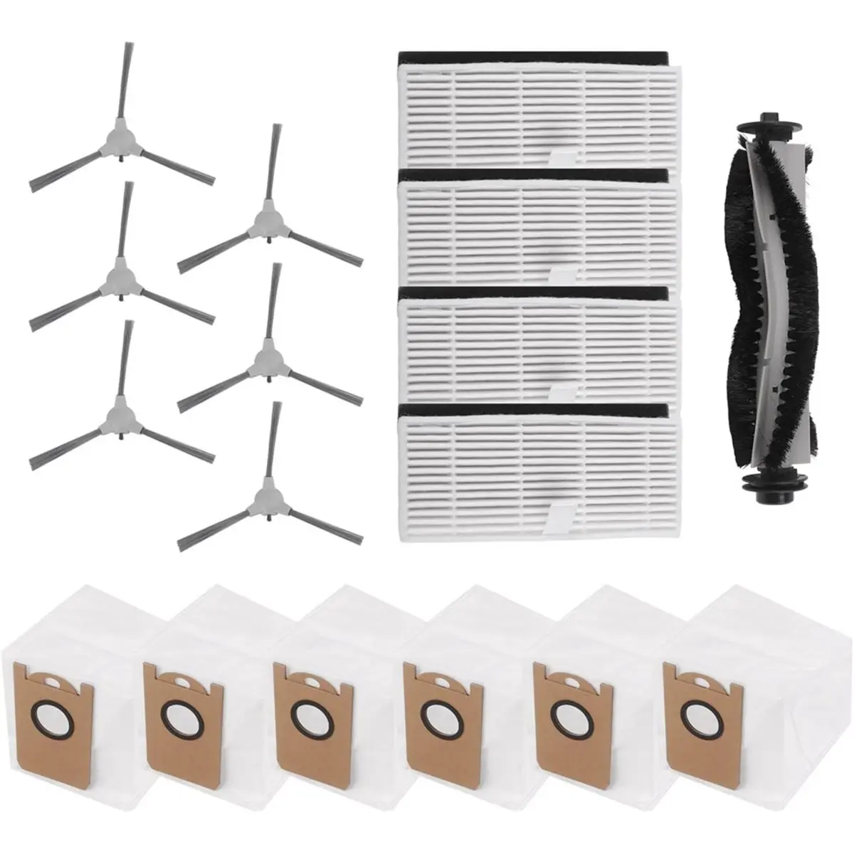 AT59 Replacement Kit for IHome for Nova S1 Pro Main Brush, Side Brushes, Filters & Dust Bags Vacuum Cleaner Accessories