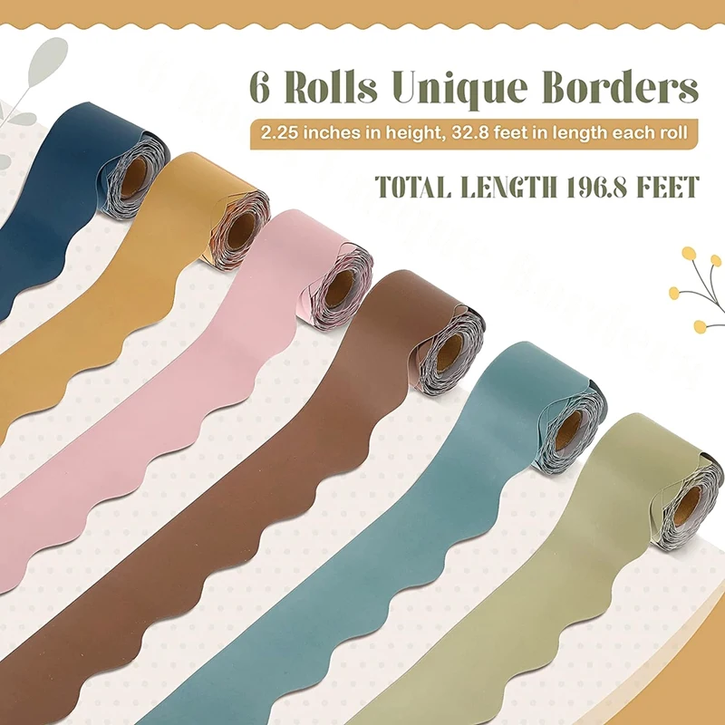 Scalloped Bulletin Board, Decor Paper, Aula, 6 Rolos