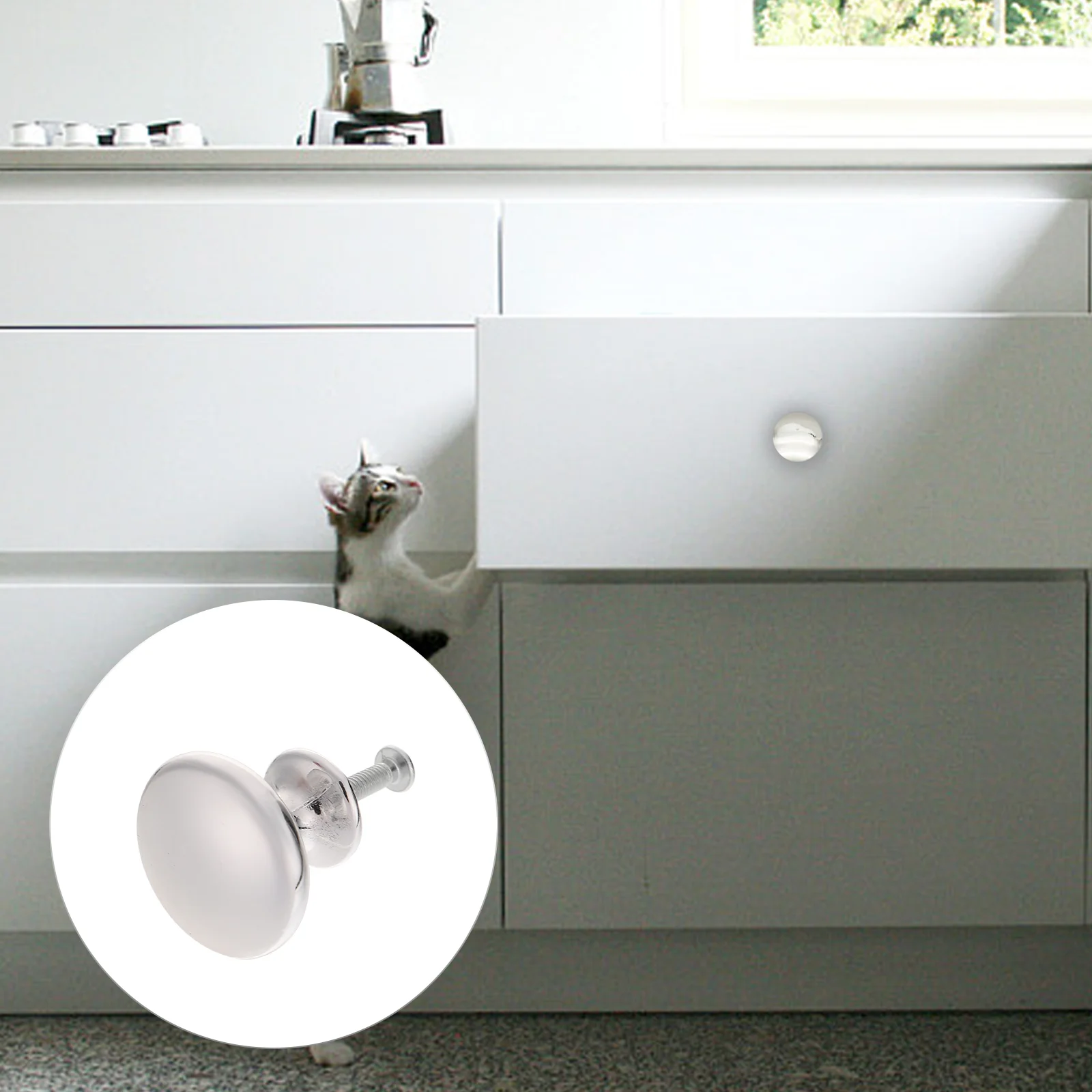 

30 Pcs Gold Kitchen Handles Drawer Knobs Cabinet Pull Single Hole Aluminum Alloy Cabinets