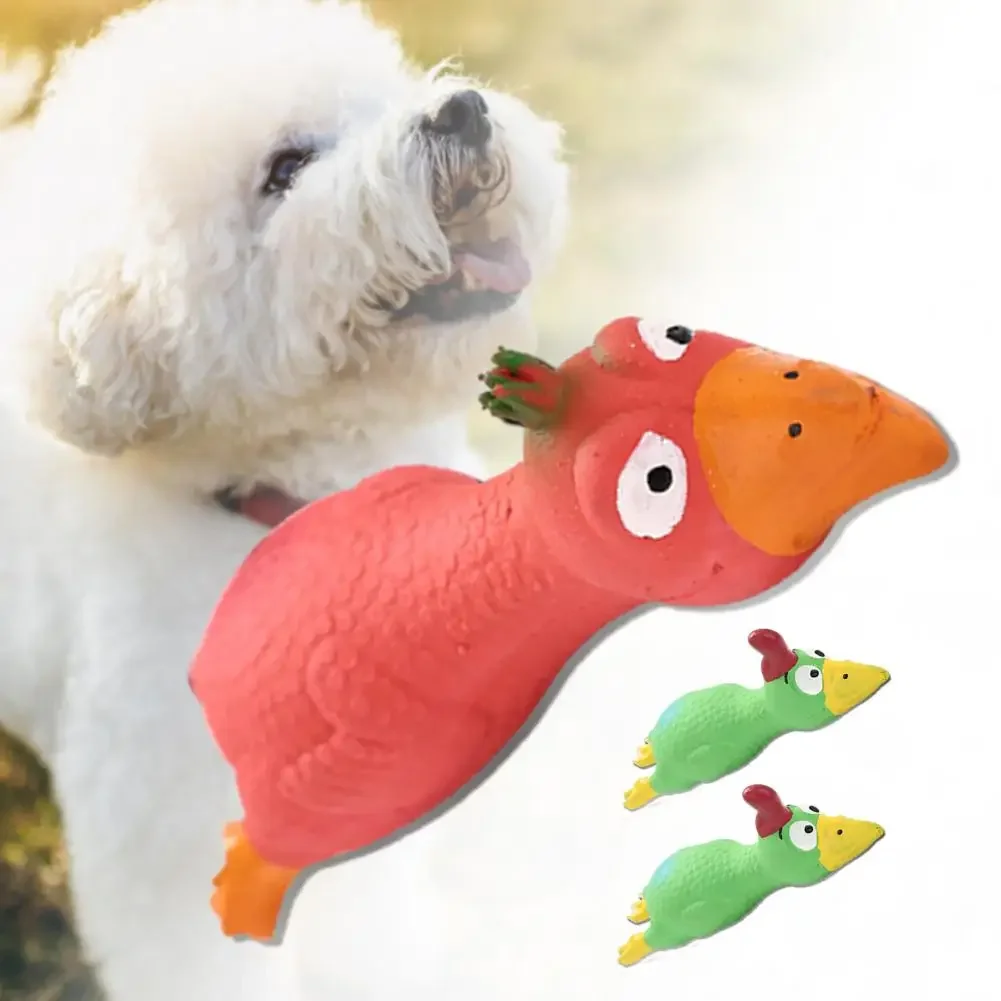 New Dog Toy Cartoon Shape Squeaky Sound Screaming Chicken Puppy Chew Playing Supplies for Pet