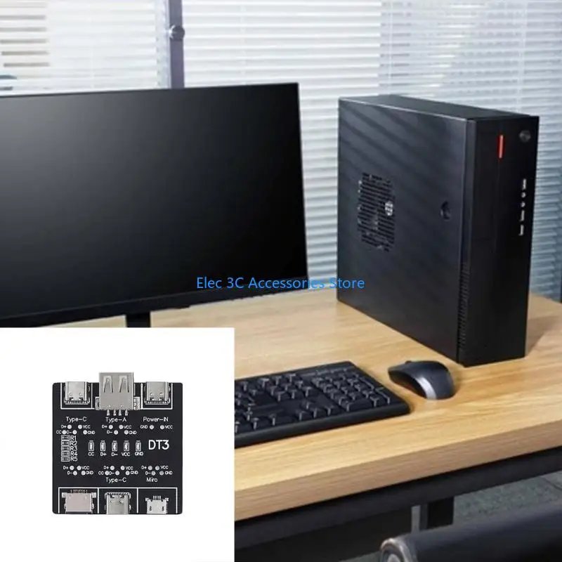 

Y51a USB C Cable Tester Cable Тестный тест PCBBoard Кабель данных телефона для обнаружения выключений