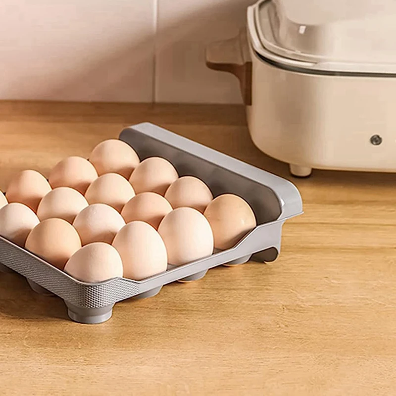 32 Grid Egg Holder,Household Egg Storage Box For Fridge, Transparent 2Layer Chicken Storage Container