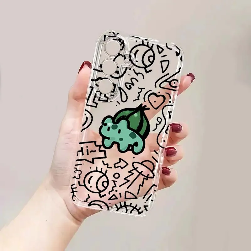 

P-Pokemon Cartoon Popular Phone Case For Samsung S25 S24 S23 S22 S21 S20 S10 Ultra Plus Edge FE 5G Transparent
