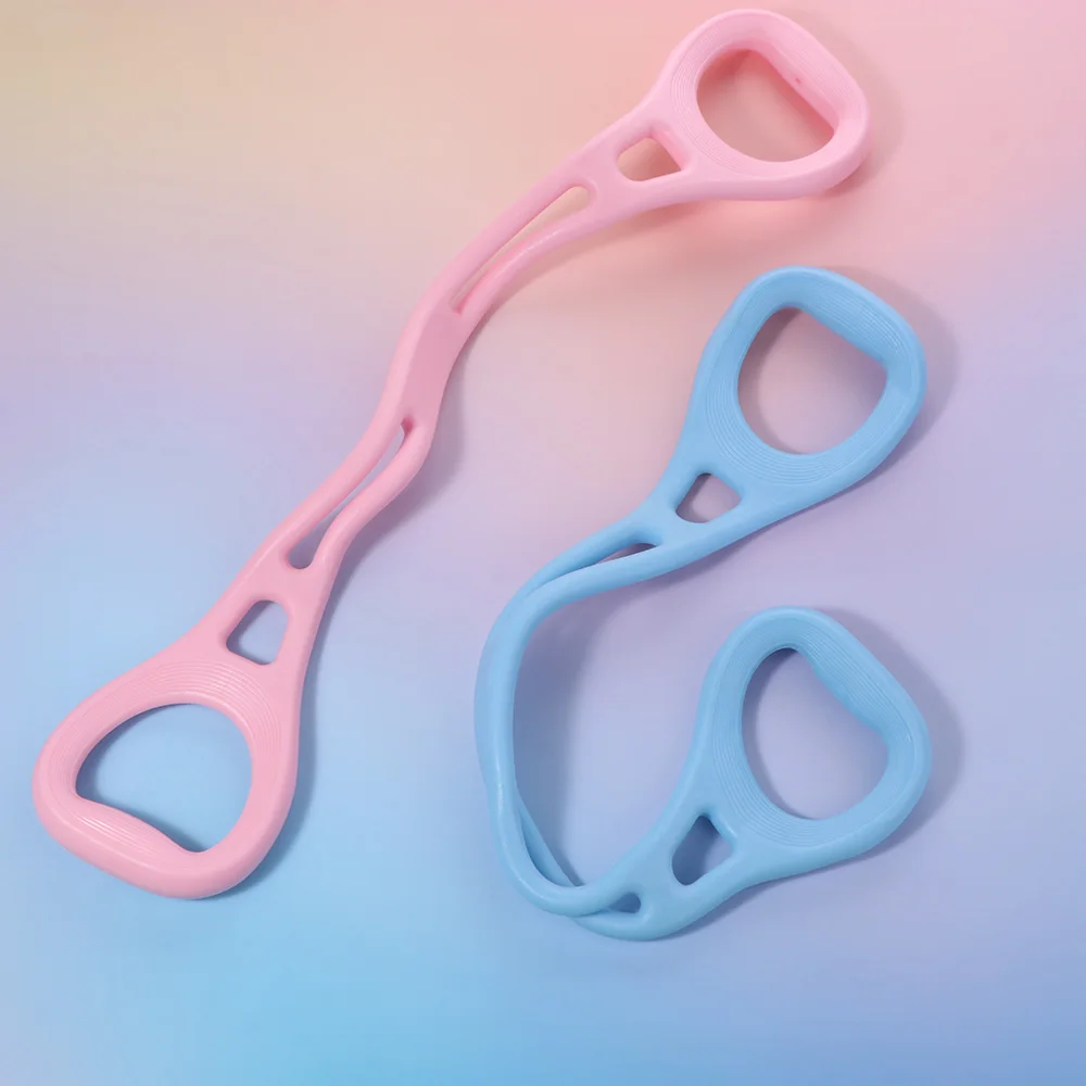Chest Expander 8 Shaped Tensioner Yoga Tool Muscle Stretching Yoga Training Workout Resistance Band Elastic Solid Color
