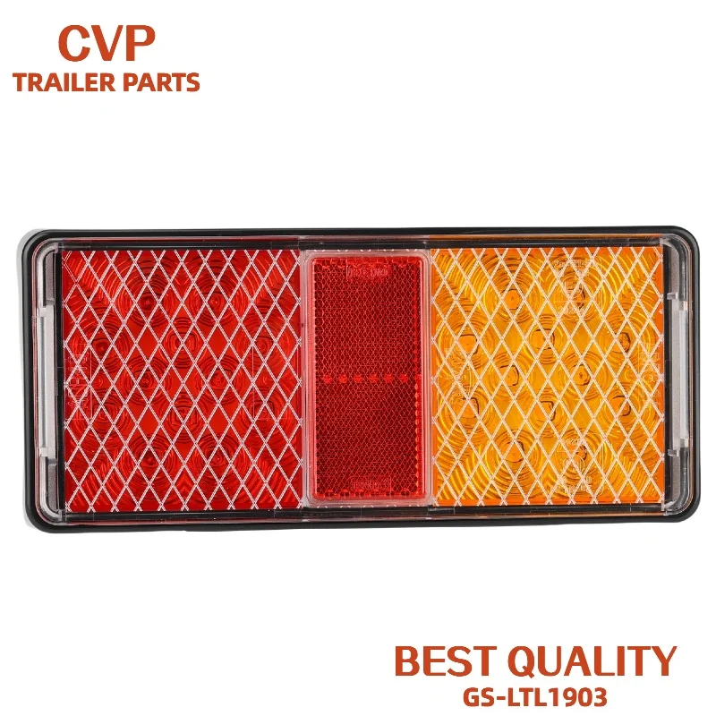 CVP Oblong Waterproof LED Submersible Truck Trailer tail lights Stop Turn Lamp 2 Pack DOT for RV Parts Camper Accessories 10-30V