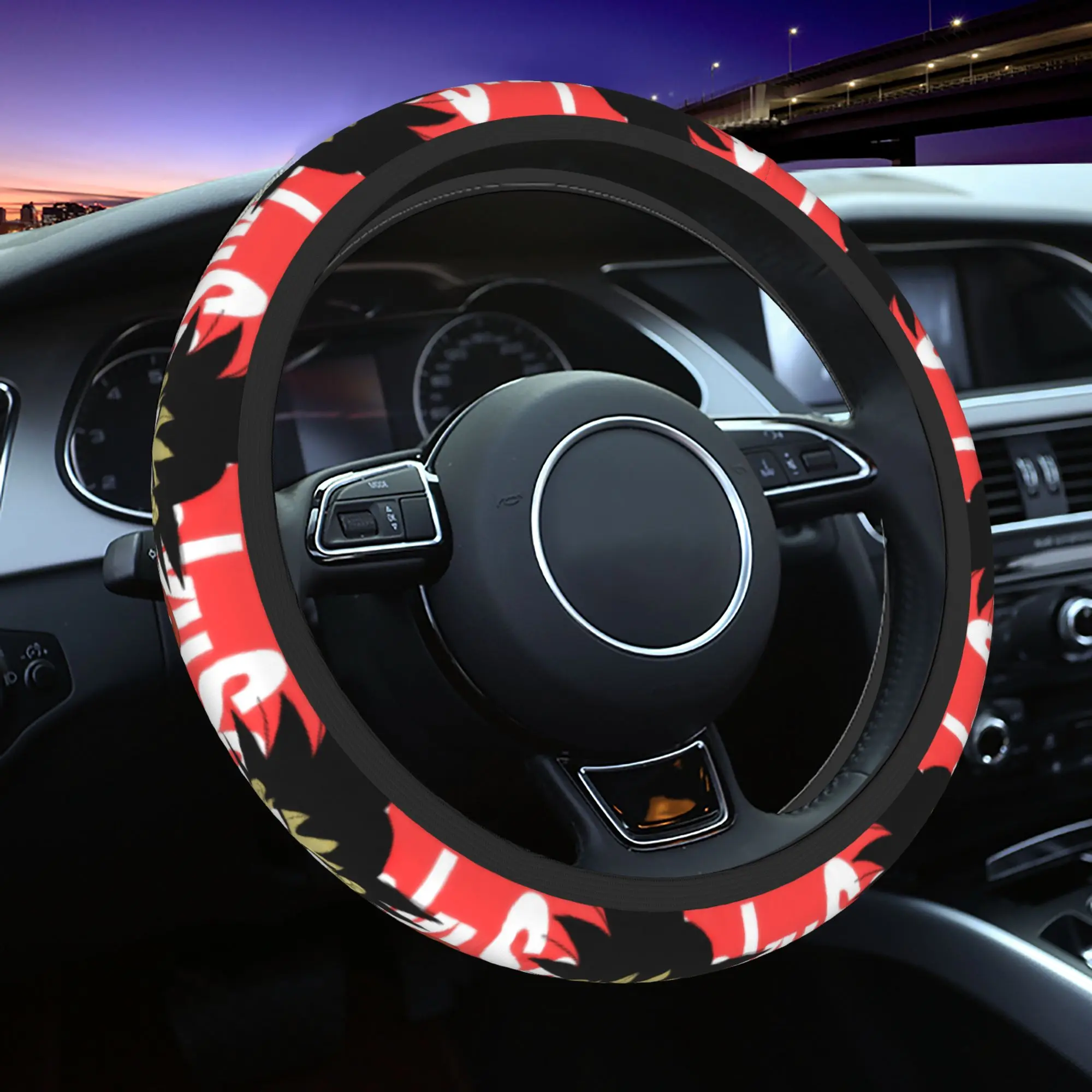 

dragonballz Car Steering Wheel Cover Non-slip Auto Steering Wheel Protector Auto Decoration Interior Accessories