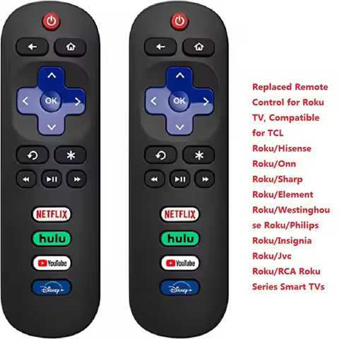 UniversalRemote Control for TCL Roku TV Hisense Television Compatibility Stable Signal Multifunctional Remote Control