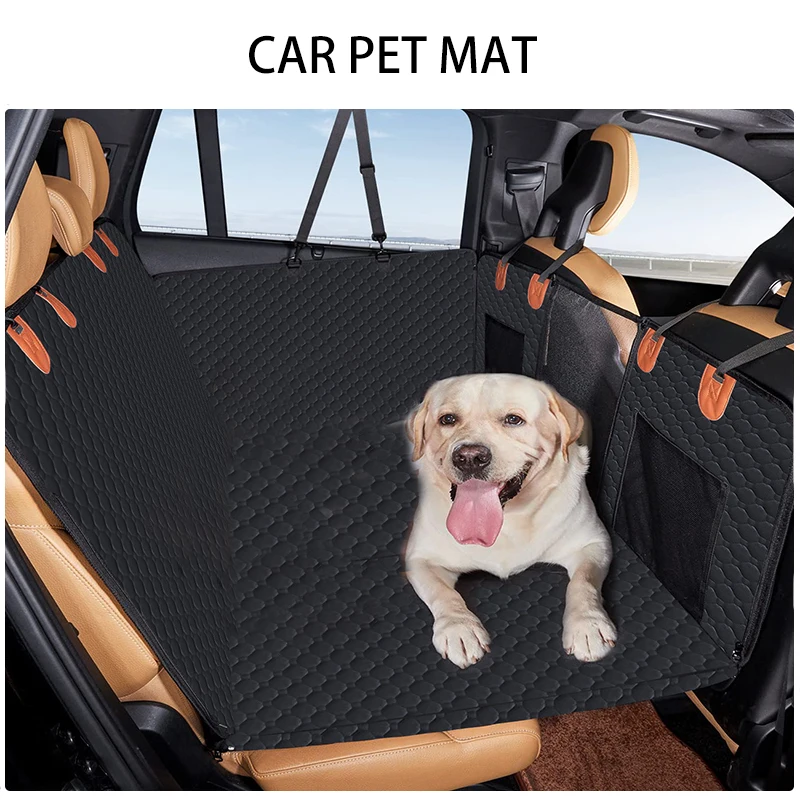 Dog Car Seat Cover Large Pet Back Seat Extender Car Backseat Protector Mat Waterproof Pet Travel Dog Carrier Hammock Hard Bottom