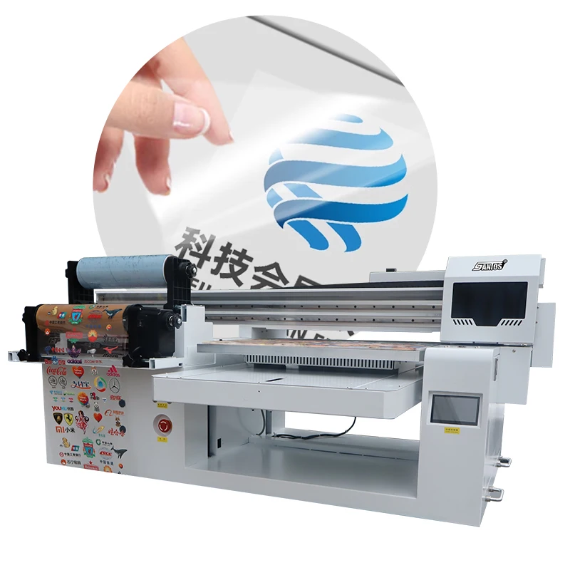 60*90cm uv flatbed roll to roll printer inkjet windows7/10 operating system maintop/photo print automatic inkjet pklotter