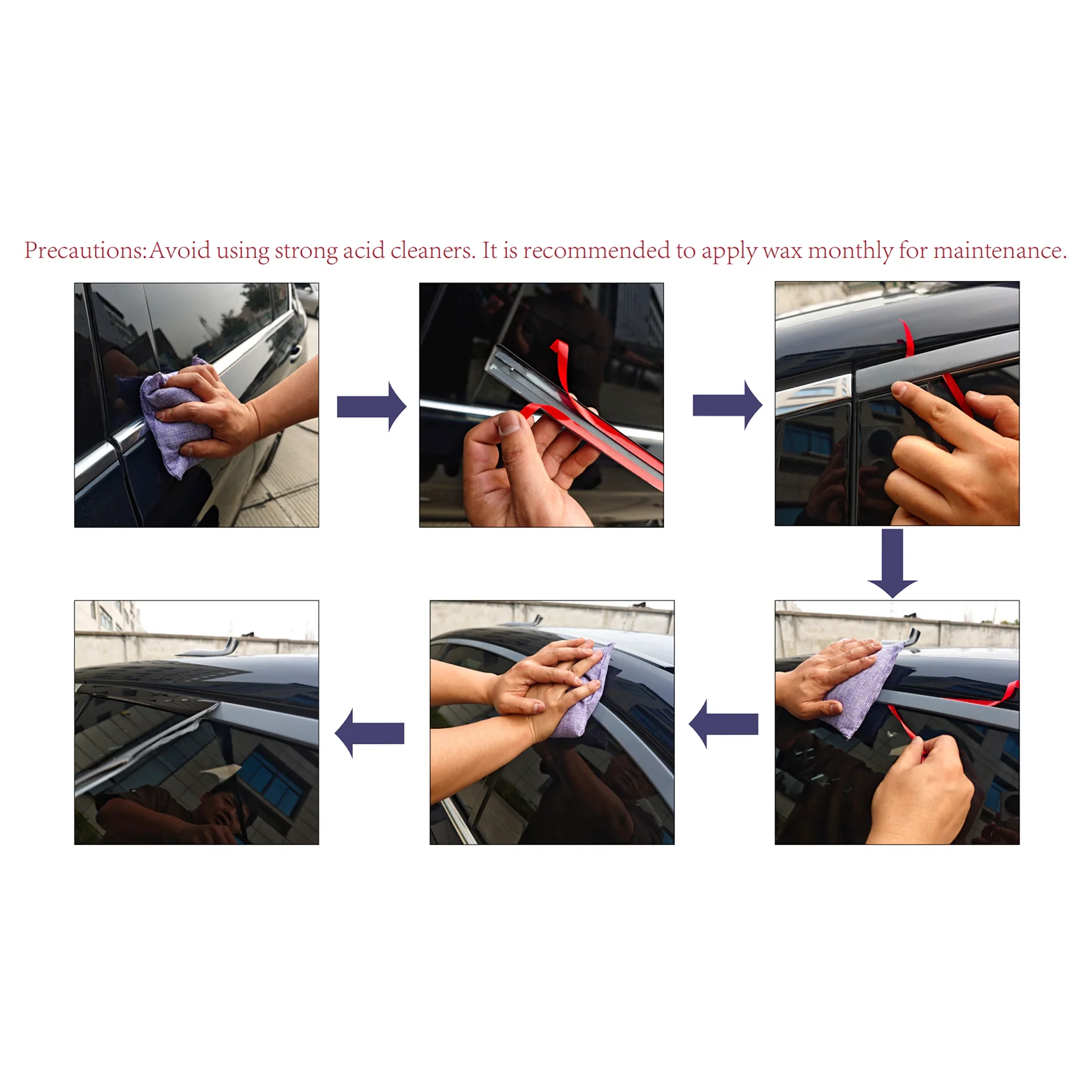 Exterior Window Molding Trim For Mini Cooper R56 2 Door 07-13 Black Door Frame Styling Weatherstrip Seal Decoration Strip Cover
