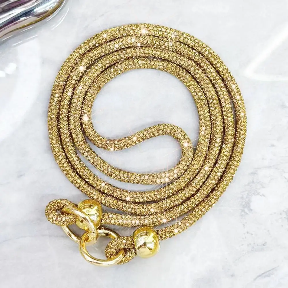 Glitter คริสตัล Rhinestone เชือกโทรศัพท์ Bright Bling Bling โทรศัพท์ Anti-lost เชือก Crossbody แขวนสายโทรศัพท์อุปกรณ์เสริม