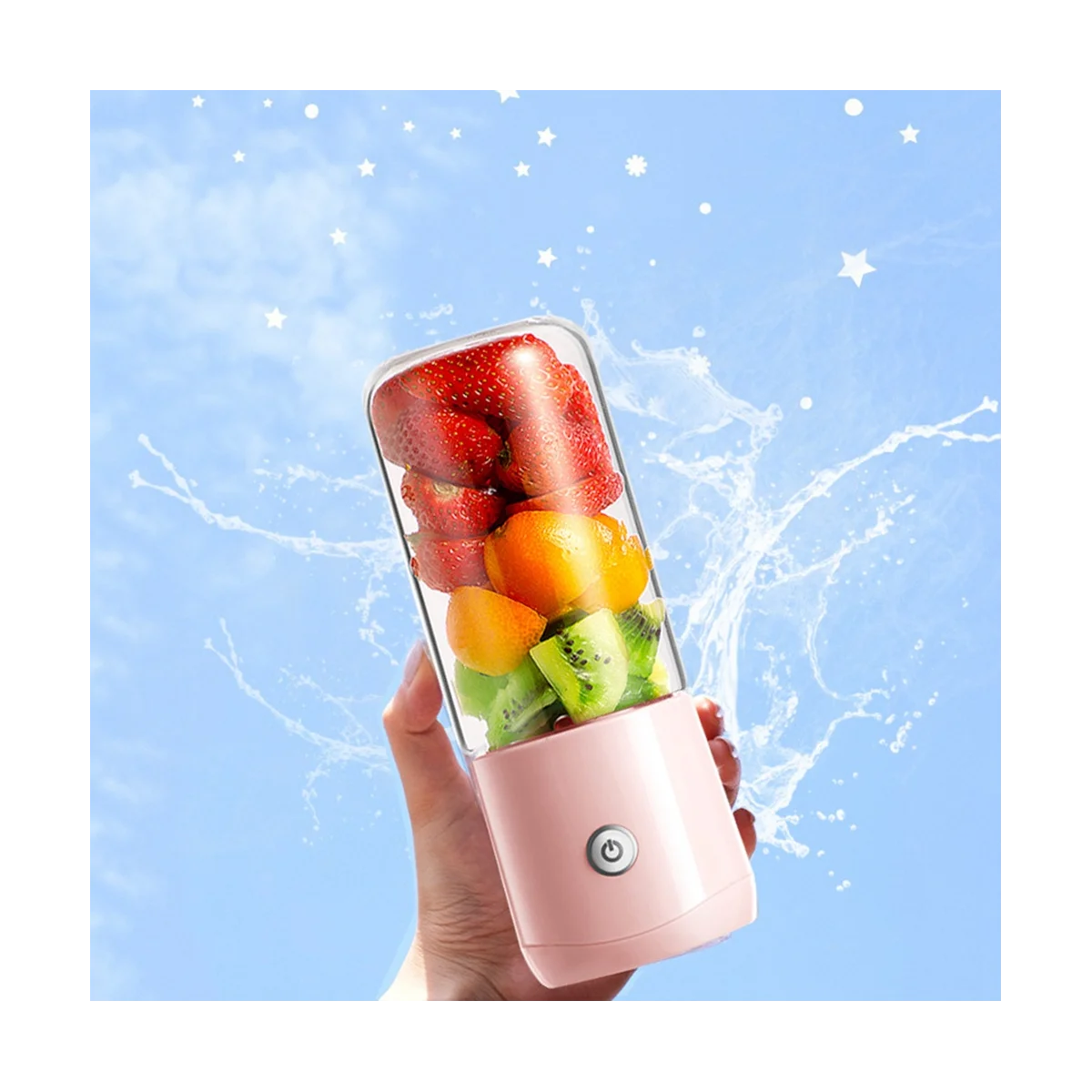 380ML Portable Blender Smoothie Juicers Cup USB Rechargeable Home Travel Personal Size Electric Fruit Mixers-Green