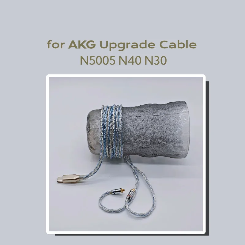 

Upgraded Cable for Huawei and Xiaomi N5005, AKG N40, N30, 24-cores OCC Silver-plated Type-C Headphone Cable