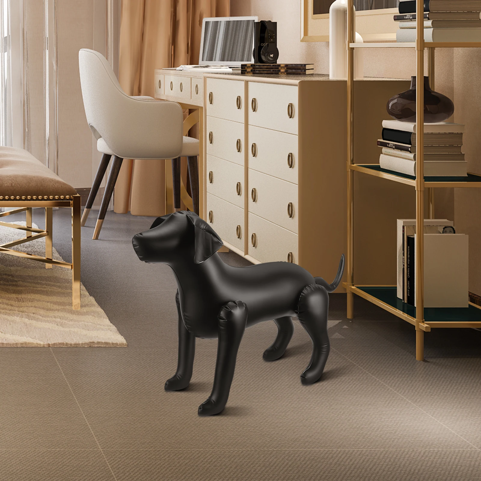 

Dog Mannequin Pet Clothing Display Durable Smooth Easy Clean Store Exhibition Stage Prop Inflatable Dog Standing Pet Shop