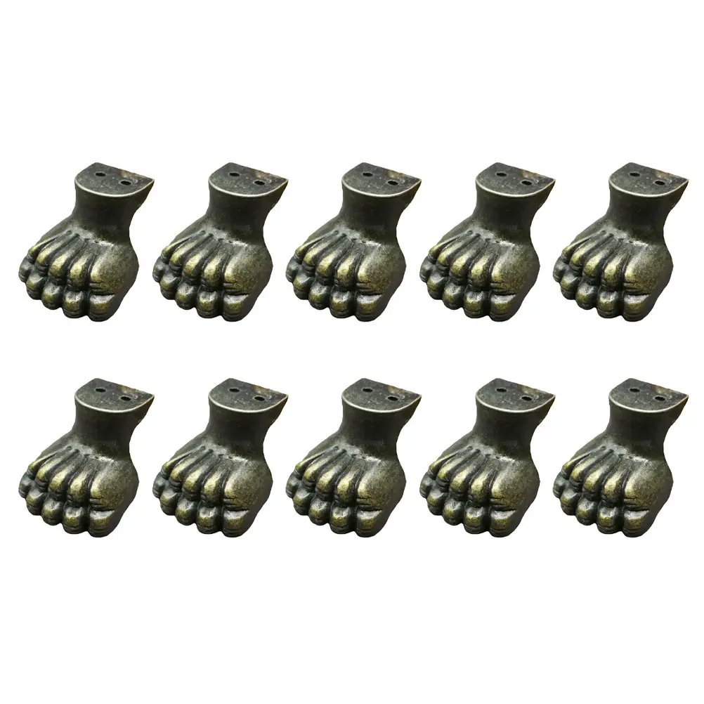 

10 Pcs Tiger Claw Feet Wooden Case Legs Zinc Alloy Jewelry Box Corners Furniture Accessories Vintage Desk Protection