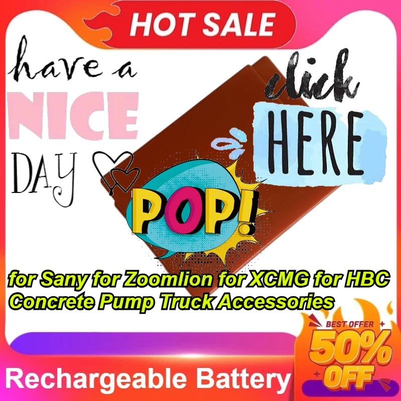 

BA225030 for Sany for Zoomlion for XCMG for HBC Concrete Pump Truck Accessories 6V 2100/3000mAh Remote Control Battery