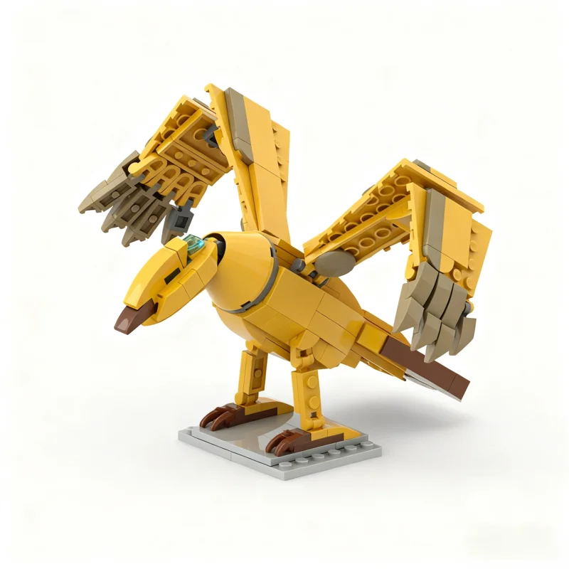 976pcs MOC Mysterious Cities Gold Big Head Figure Model Building Blocks Room Decor Tabletop Ornament Collection Gift For Adults