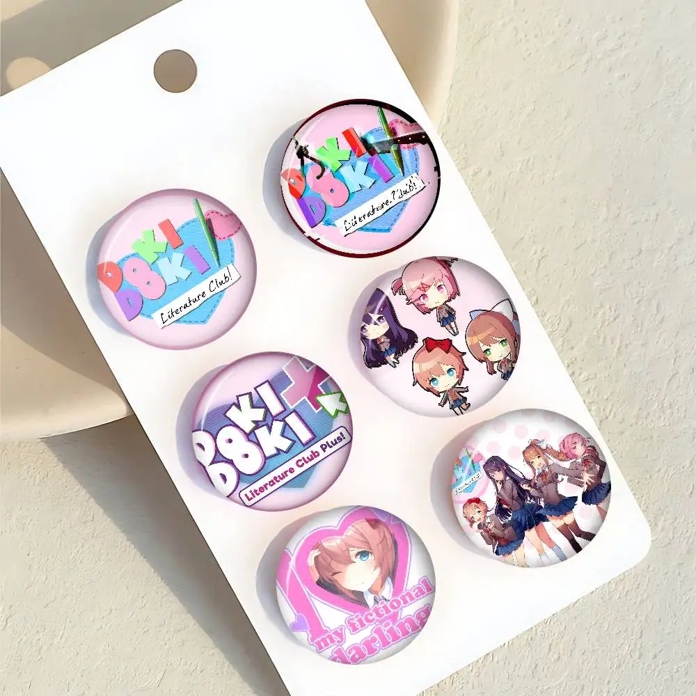 Game DokiDoki logo   Anime Brooches Cute Cartoon Badge Jacket Jeans Lapel Pin Gift Accessorie