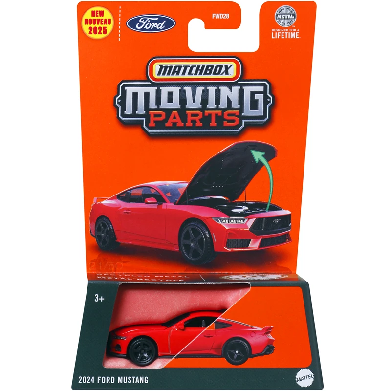 Matchbox Moving Parts Jeep Grand Cherokee Alfa Romeo Stelvio Porsche Taycan Ford Mustang 1/64 Diecast Model Car Toy FWD28 2025A