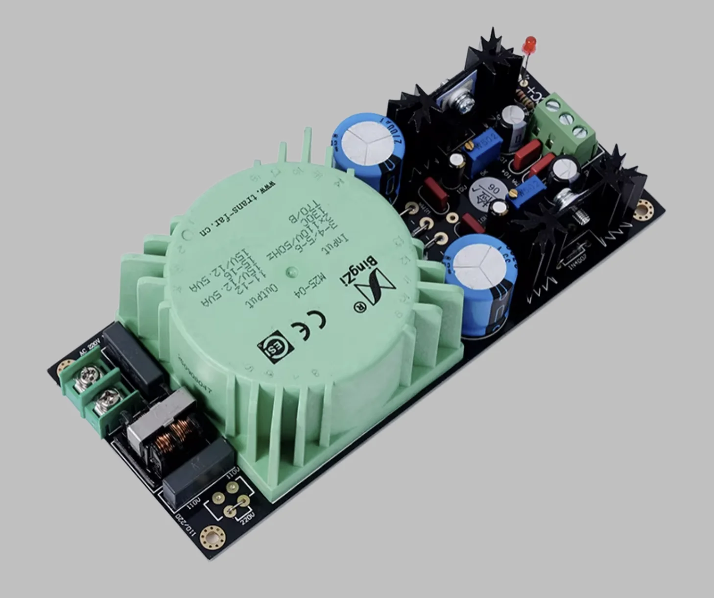 LM317 LM337 Adjustable Regulator Power Supply Board Kit Fit Talema Sealed Toroidal Transformer Low EMI