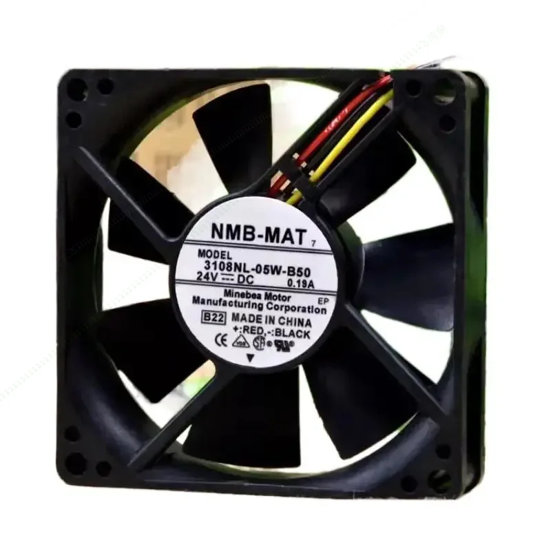 W   New CPU Fan For NMB-MAT 3108nl-05w-b50 8020 24V 0.19A Inverter Fan 80*80*20mm