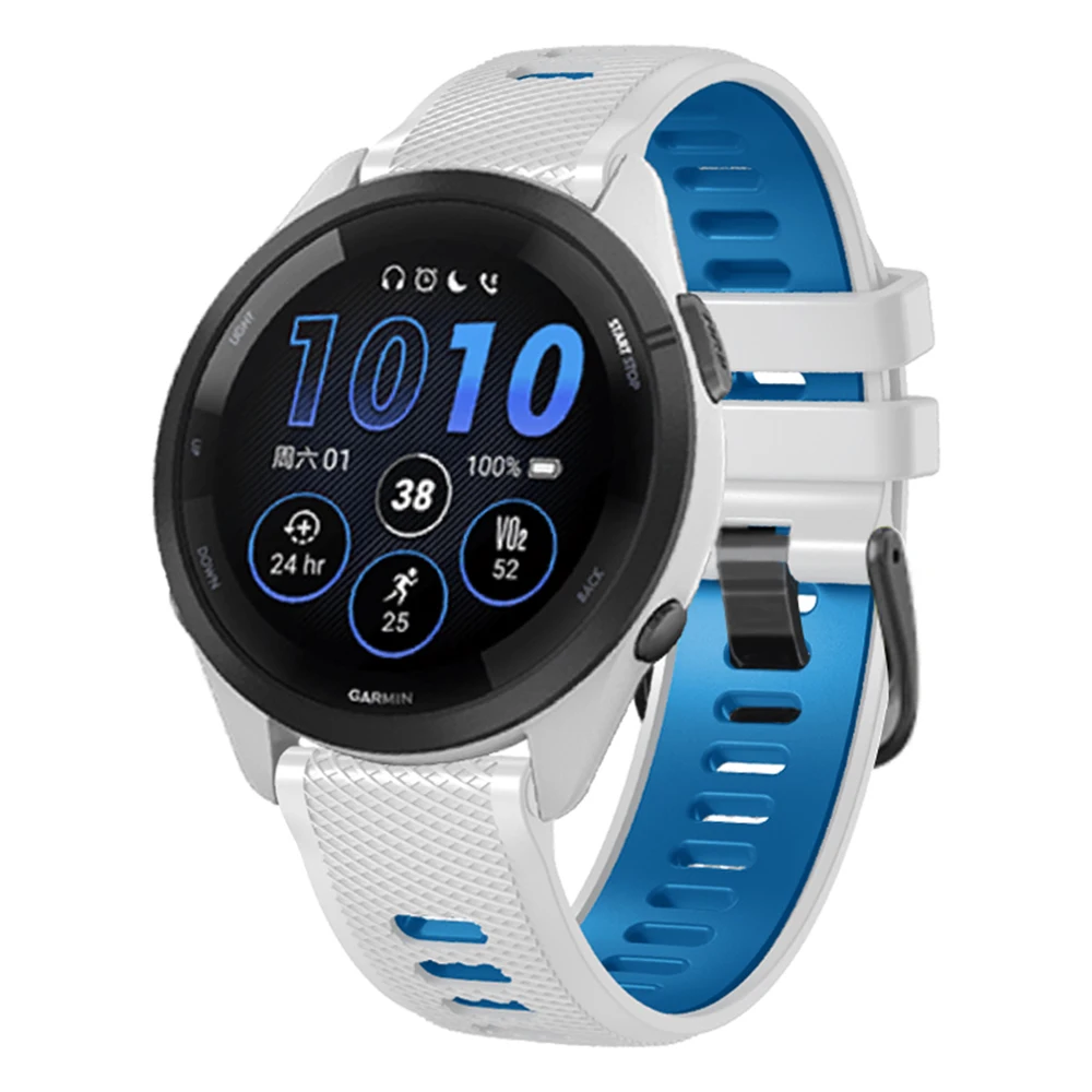 Silicone Watch Strap For Garmin Forerunner 265 / Forerunner 255 Wristband Bracelet Replacement Wrist Band Accessories