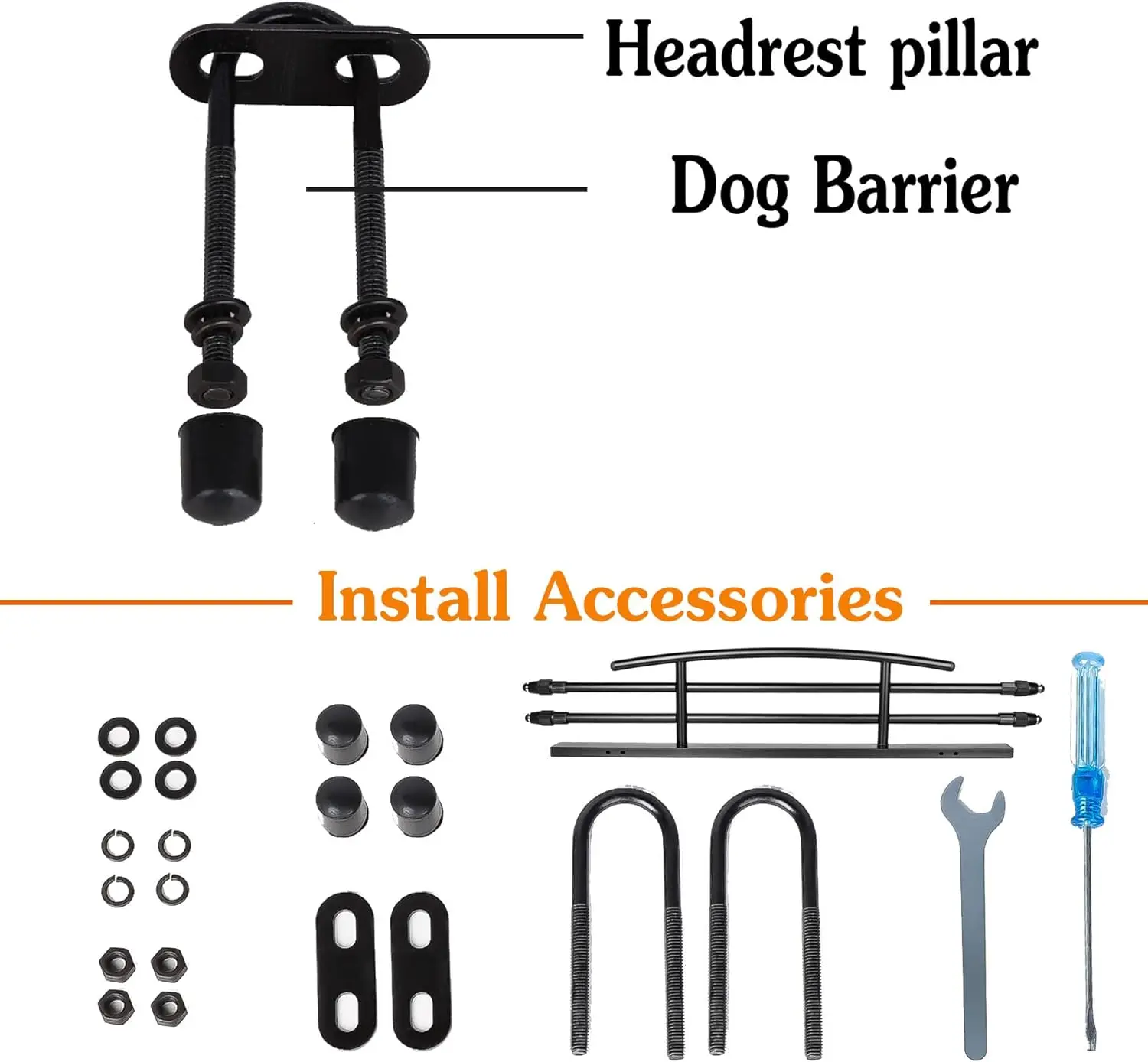 For Tesla Model Y Dog Barrier Adjustable Large Pet Protective Barrier Anti-bite Heavy-Duty Metal Stainless Steel for Dog Travel