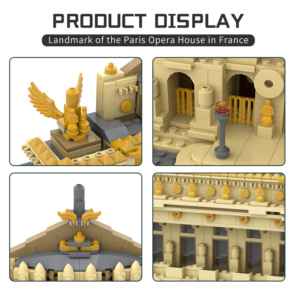 Gobricks MOC célèbre les Palais Garniers blocs de construction modèle Paris opéra rue vue Architecture briques assemblé jouet enfant cadeau