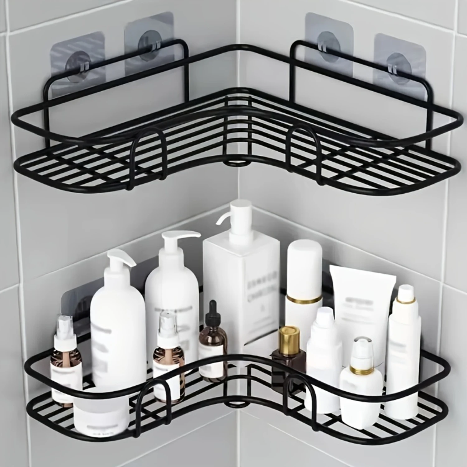 1pc Bathroom Shelf, Shower Caddy Rack, Bathroom Kitchen No Punching Triangle  Rack, Bathroom Accessories