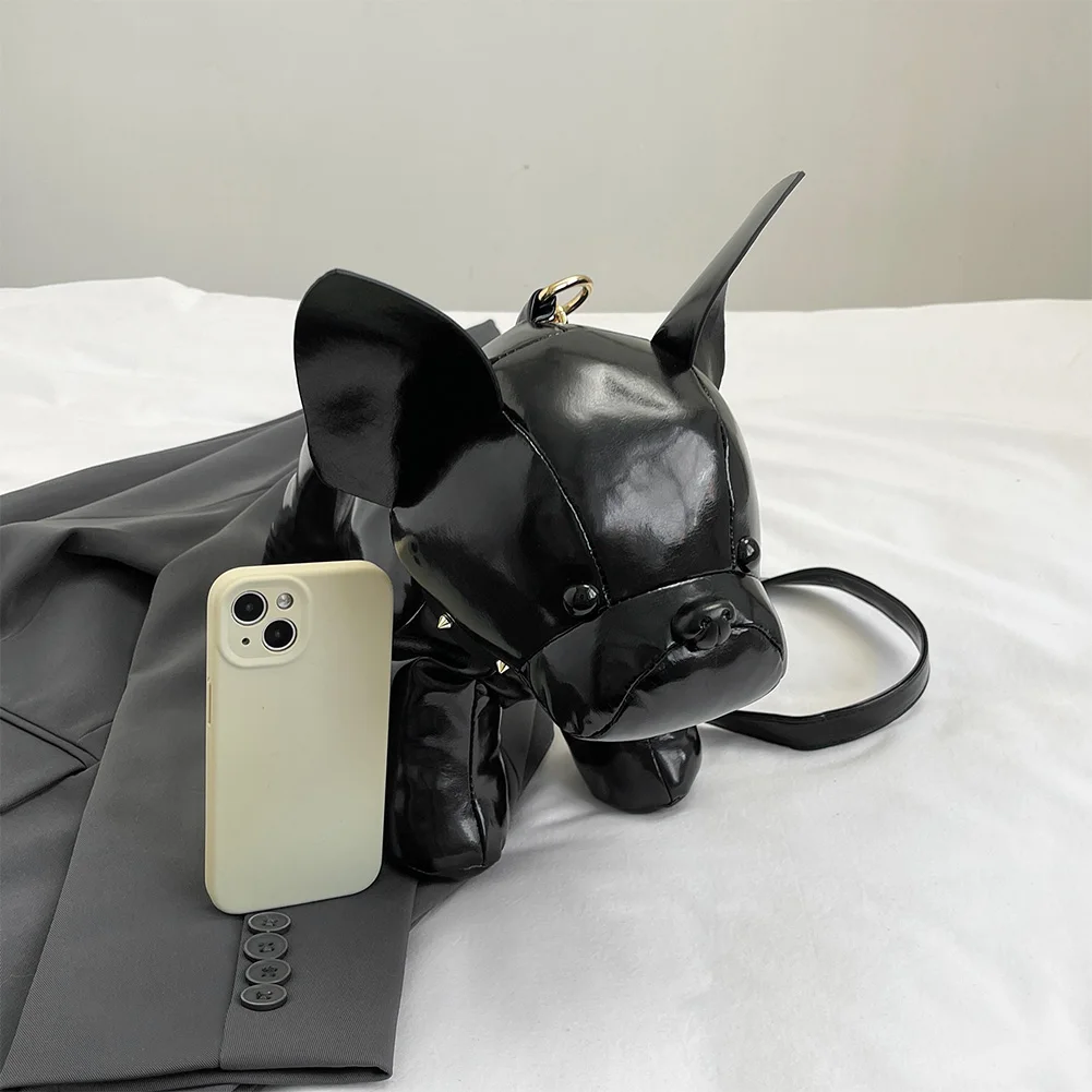 Shoulder Bag Purse for Women Handbag Bulldog Shaped Crossbody Bag PU Leather Wallet Tote with Zipper Handbag Satchel Purse