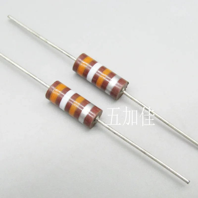 10-100pcs RCR32G393K 1W 39K 10% imported antique authentic solid core carbon core non inductive resistor