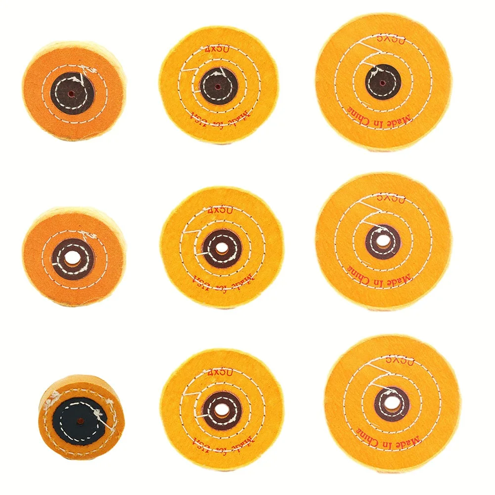 1 قطعة عجلة تلميع القماش القطني لطاحونة الزوايا للمجوهرات المعدنية الفولاذ المقاوم للصدأ الألومنيوم الخشب والبلاستيك أداة تلميع #4