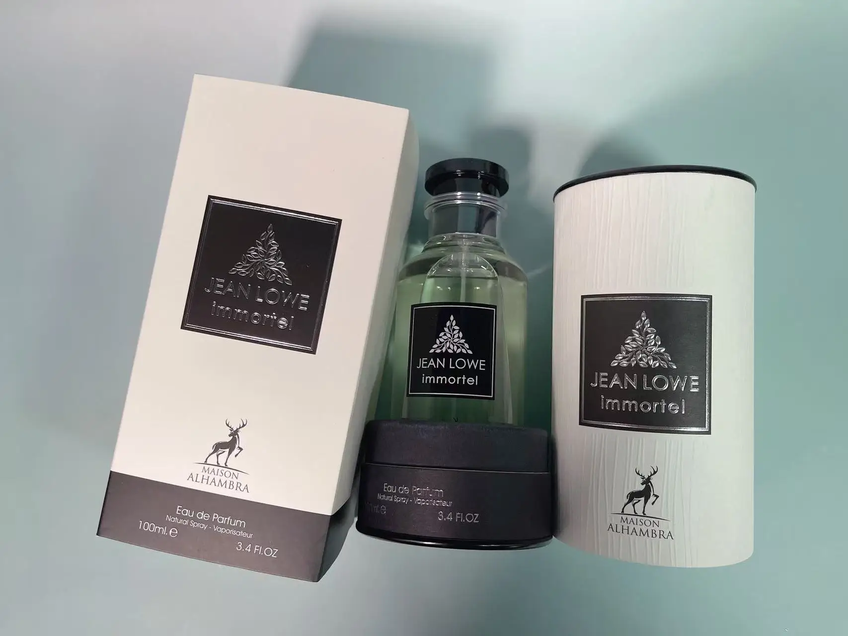 Maison Alhambra Jean Lowe Azure Eau de Parfum 3,4 Unzen – frischer Aquatic Woody Unisex-Duft, ideales Weihnachtsgeschenk für Weihnachten