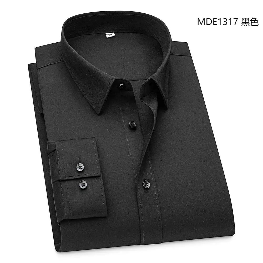 

Удобная повседневная универсальная мужская спортивная рубашка из модала, эластичная рубашка с длинным рукавом, стильная мужская рубашка для бизнеса и повседневной носки