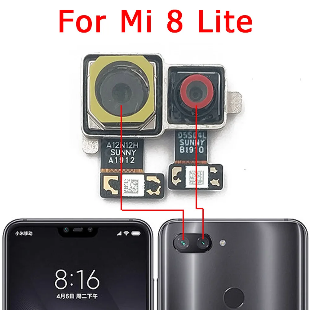 Rear Back Camera For Xiaomi Mi 6 8 Lite 9 SE 9T Pro Mi6 Mi8 Mi9 Camera Module Backside View Replacement Spare Parts