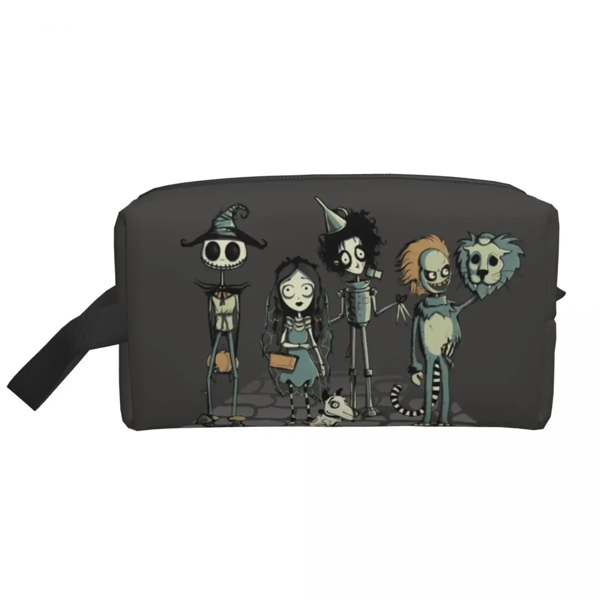 Kawaii Tim Burton Horror Movie Travel Toiletry Bag Women Gothic Halloween Film Cosmetic Makeup Organizer Beauty Storage Dopp Kit