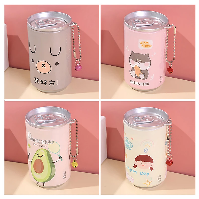 30 Sheets Portable Canned Wet Wipes Children Barreled Cans Cleaning Cloths Creative Cartoon Chain Cute Small Bell