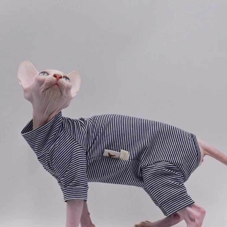 Sphynx Cat Clothes 4 legs Pure Cotton Comfortable Hairless Cat Clothes, Devon Clothes, Kornish Clothes