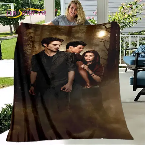 Manta de felpa suave con estampado HD de The Twilight Saga, manta de franela para sala de estar, dormitorio, cama, sofá, Picnic, cubierta para niños