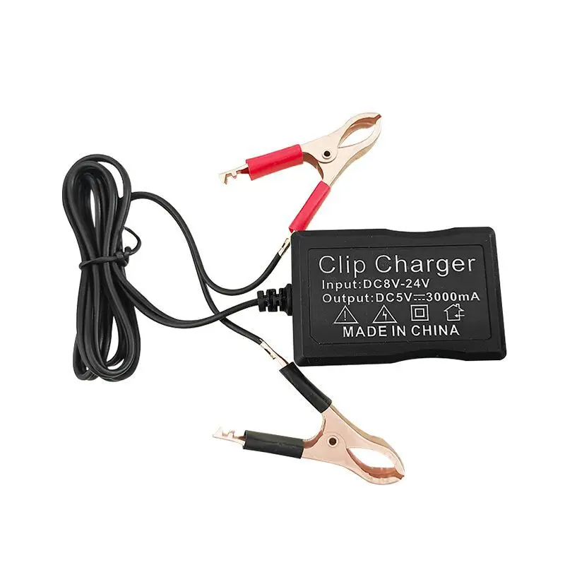 Clip Charger 3 USB Ports Emergency Charging for Mobile Phone Computer Radio Automatically Identify Positive and Negative Poles