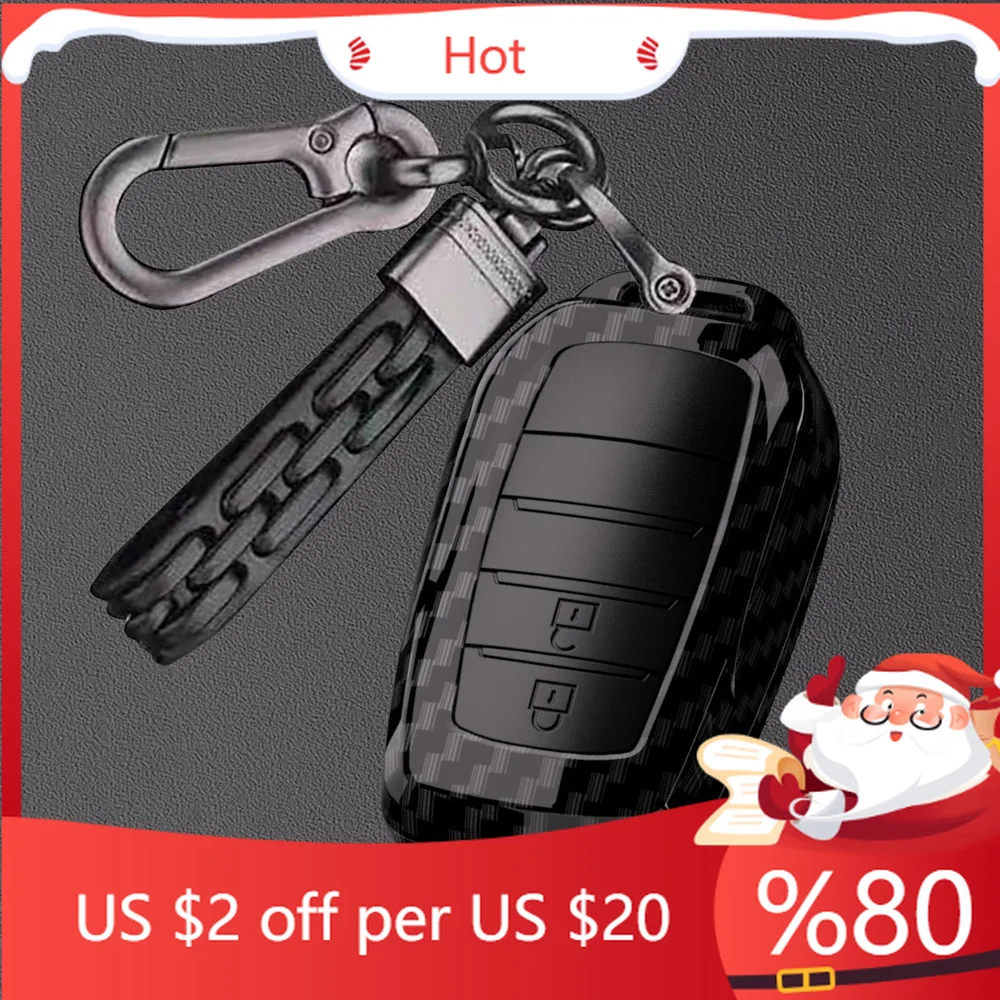 

Горячий 2/3/4/5 кнопочный карбоновый чехол для ключей автомобиля для Toyota RAV4 HARRIER Hilux Fortuner Land Cruiser Crown Highlan, внутренние наклейки