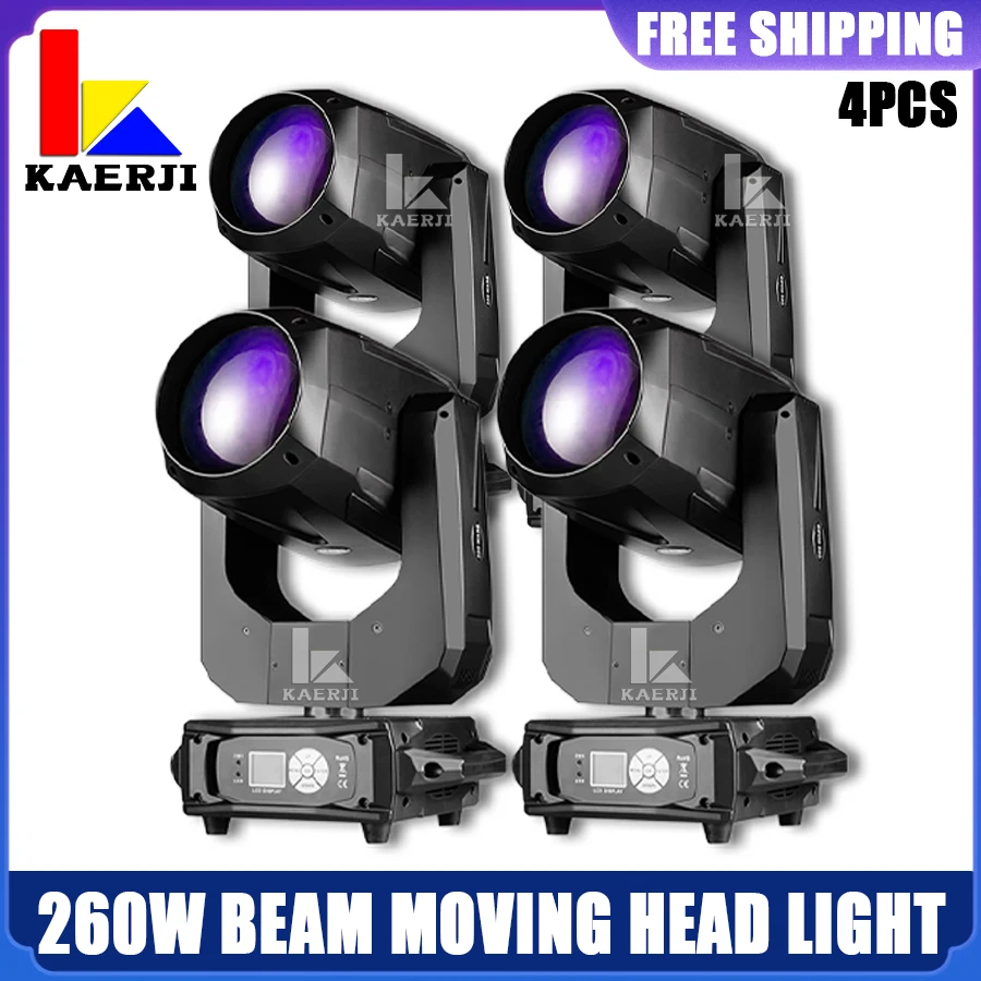 

4Pcs 260W 10R Beam Sharpy 9r 260W Bulb Dmx Moving Head Light For Dj Stage Lighting Party Disco Wedding Event Christmas Party