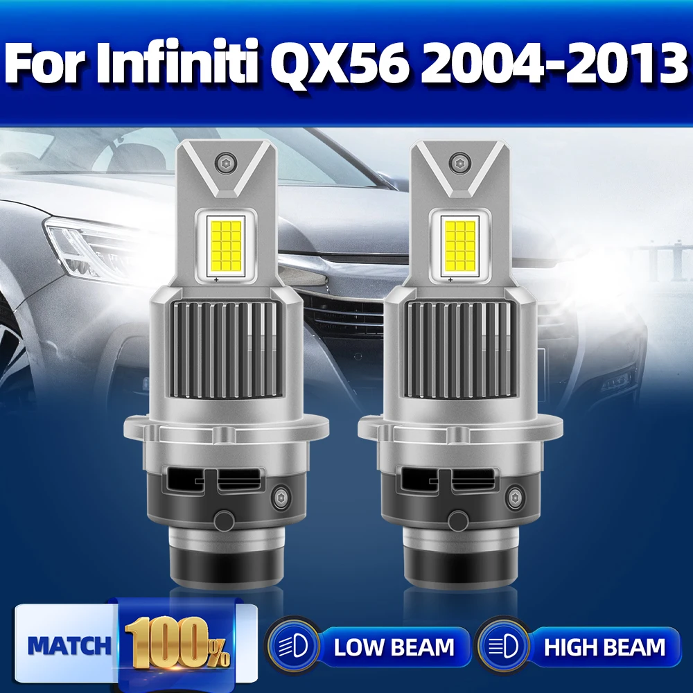 D2S Xenon HID Headlight Bulbs 150W 60000LM Auto Headlamp 6000K Xenon Light For Infiniti QX56 2004-2008 2009 2010 2011 2012 2013