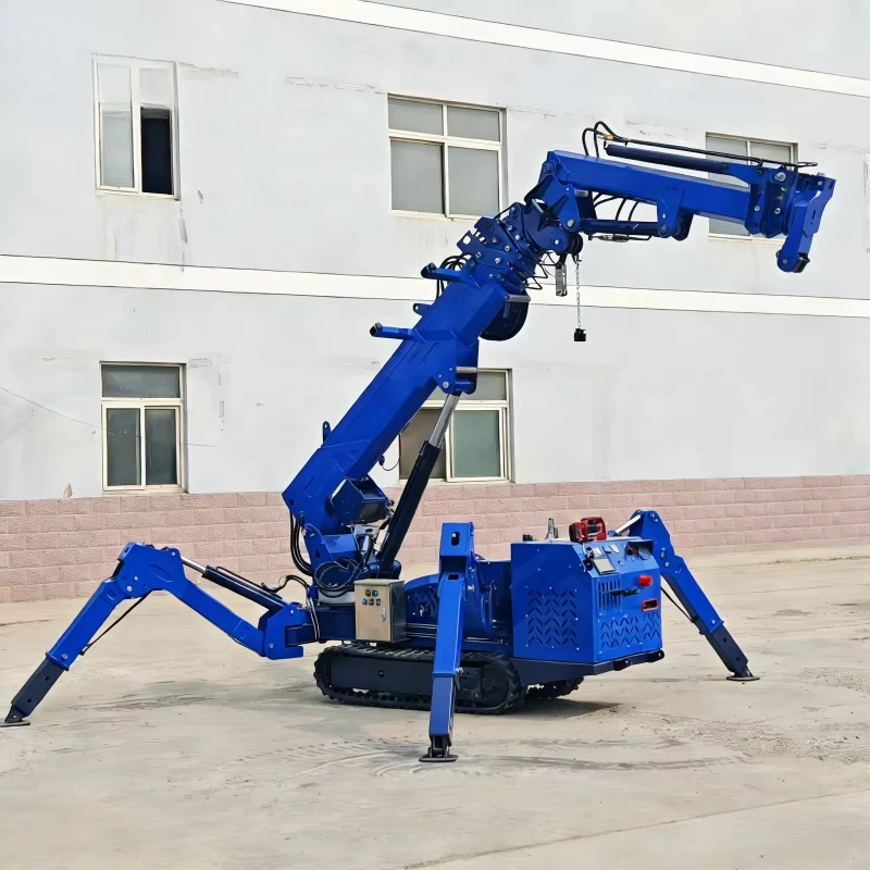Customized 1-10 Ton Spider Crane Wireless Remote Control Telescopic Boom 360° Rotation