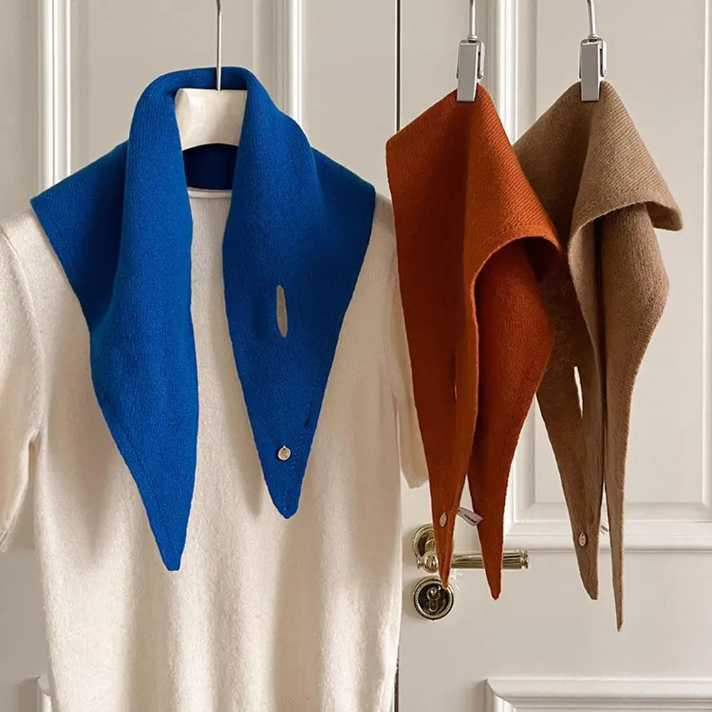 

Многофункциональный теплый вязаный шарф, треугольный шарф из 100% шерсти, женские шарфы с крестом, теплый платок для шеи, бандана, зимний шарф