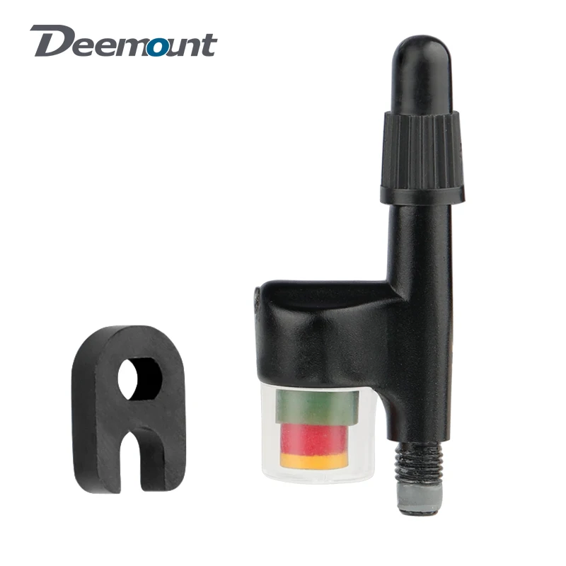 Deemount Tire Pressure Monitor for Road Bicycle Presta Valve W/ Inserts F/V Nozzle Cap Install Mechanical Warning No Batteries