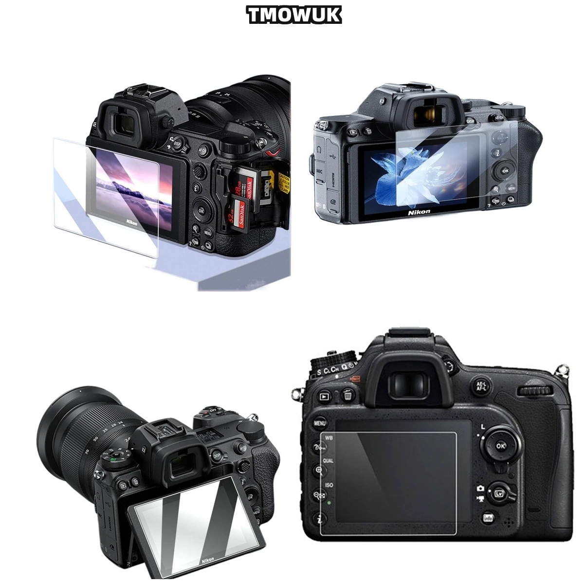 

For Nikon Z50 9H Hardness Tempered Glass Screen Protector HD Clear Anti-Scratch Camera LCD Film.
